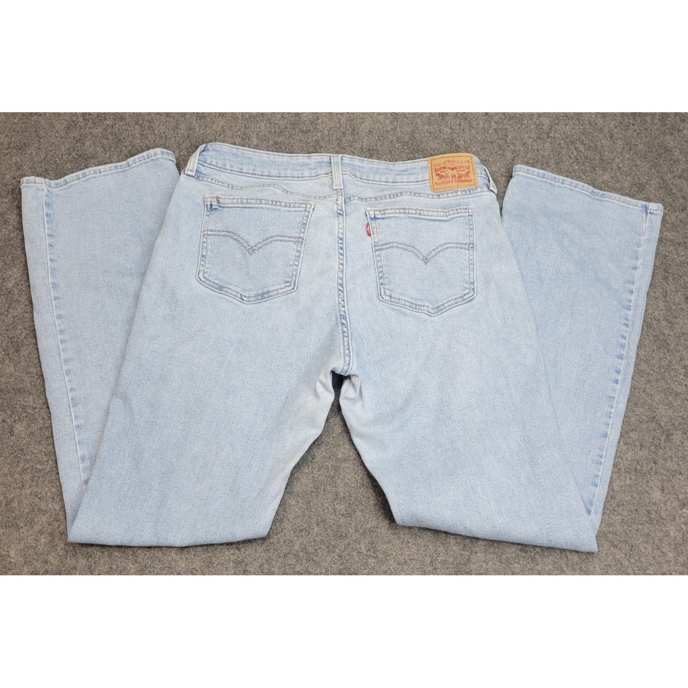 Levis‎ Jeans Womens 32x32 Blue Denim Distressed Streetwear Superlow Bootcut Leg